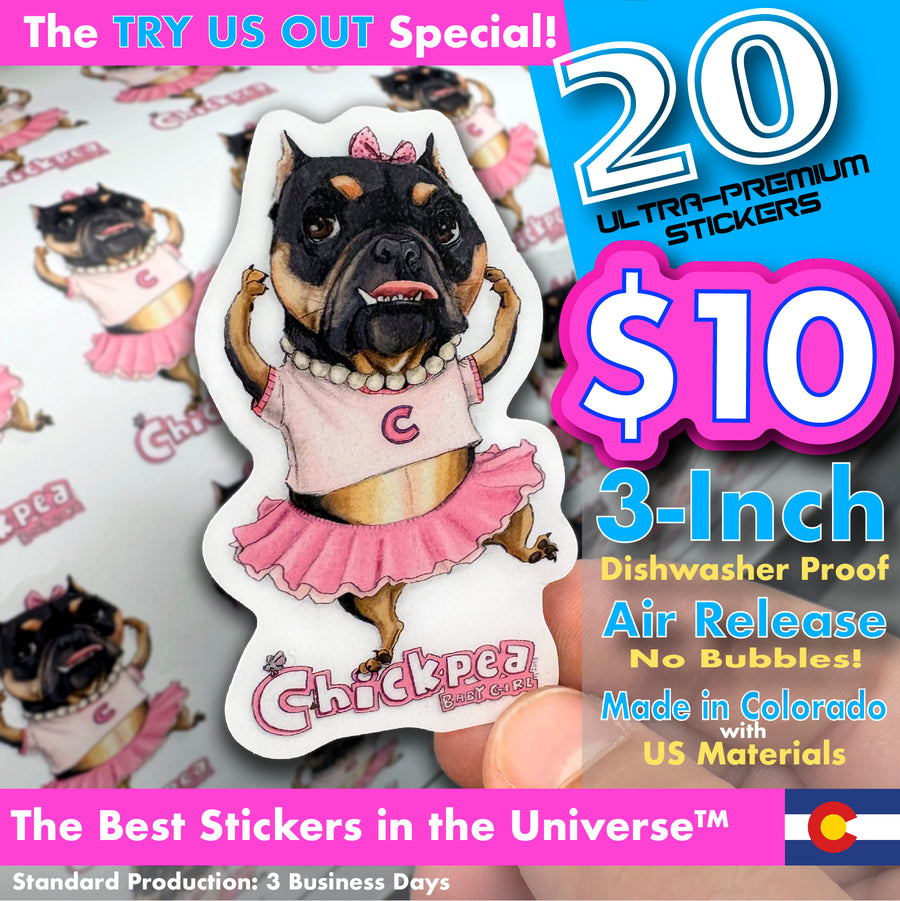 20 Premium Stickers for 10 Dollars